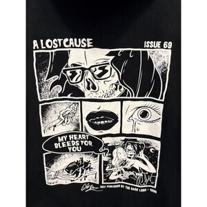 A last cause hoodie zip up issue 69 my heart bleeds for you Grim Reaper medium
